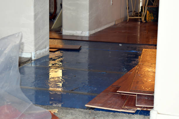Professional Water Damage Restoration technician working in Akron, IA